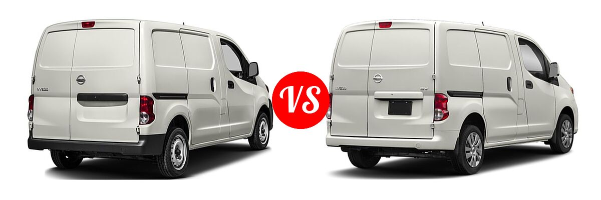 2018 Nissan NV200 Minivan S / SV vs. 2019 Nissan NV200 Minivan S / SV - Rear Right Comparison