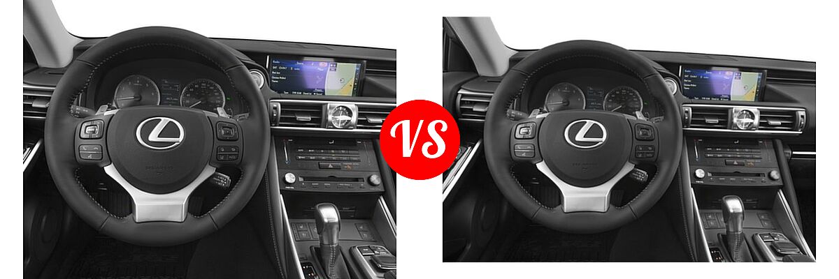2018 Lexus IS 300 Sedan IS 300 vs. 2019 Lexus IS 300 Sedan IS 300 / IS 300 F Sport - Dashboard Comparison