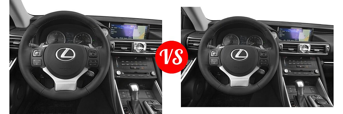 2018 Lexus IS 300 Sedan IS 300 vs. 2020 Lexus IS 300 Sedan IS 300 / IS 300 F SPORT - Dashboard Comparison