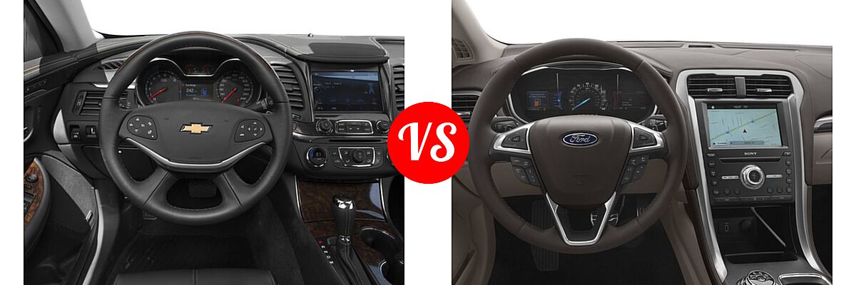 2017 Chevrolet Impala Sedan Premier vs. 2017 Ford Fusion Sedan Platinum - Dashboard Comparison