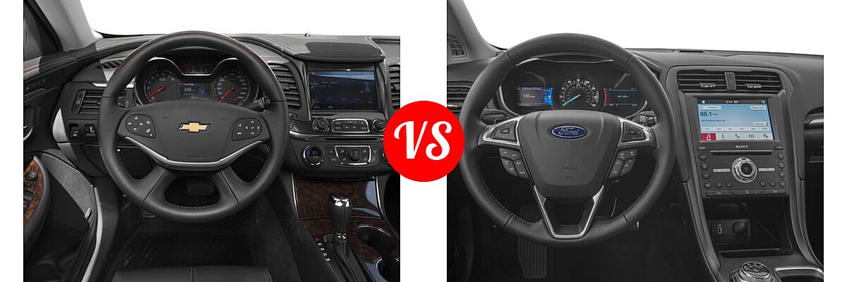2017 Chevrolet Impala Sedan Premier vs. 2017 Ford Fusion Sedan Titanium - Dashboard Comparison