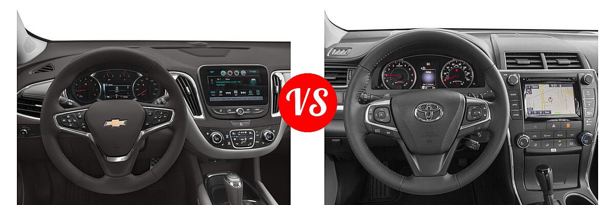 2017 Chevrolet Malibu Sedan Premier vs. 2017 Toyota Camry Sedan SE / XSE - Dashboard Comparison