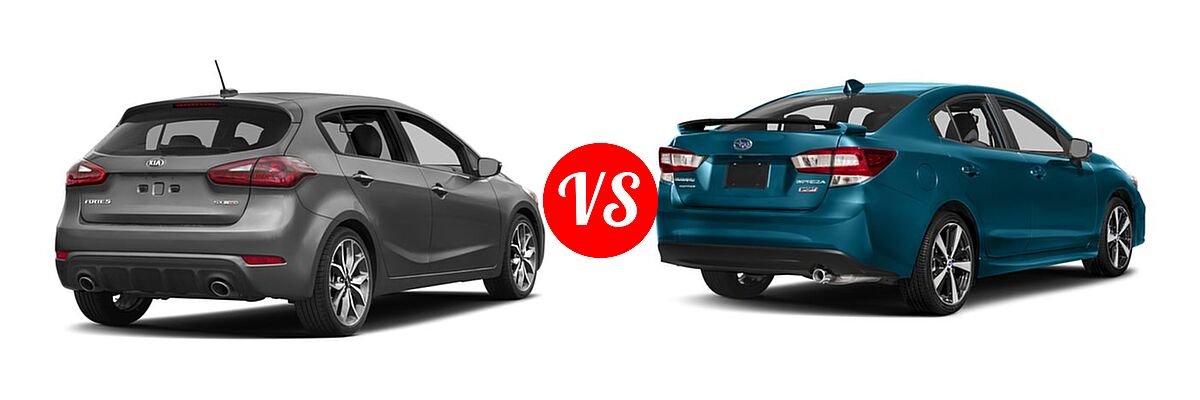 2018 Kia Forte Hatchback EX / LX / SX vs. 2018 Subaru Impreza Hatchback Sport - Rear Right Comparison