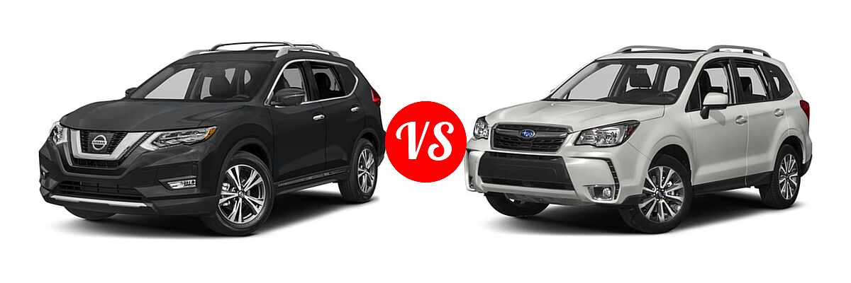 2018 Nissan Rogue SUV SL vs. 2018 Subaru Forester SUV Premium - Front Left Comparison