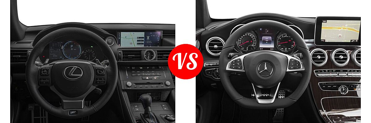 2018 Lexus RC F Coupe RWD vs. 2018 Mercedes-Benz C-Class AMG C 43 Coupe AMG C 43 - Dashboard Comparison