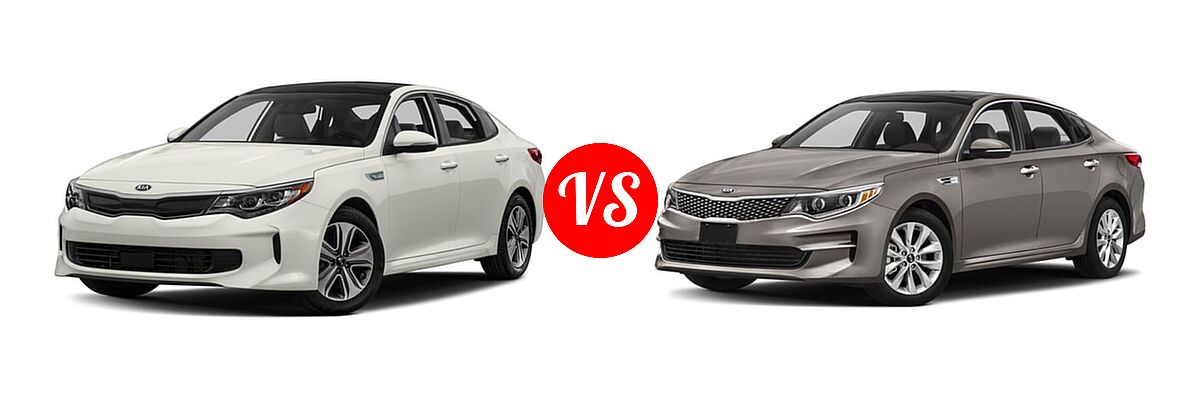 2018 Kia Optima Hybrid Sedan EX / Premium vs. 2018 Kia Optima Sedan EX / LX / LX 1.6T - Front Left Comparison