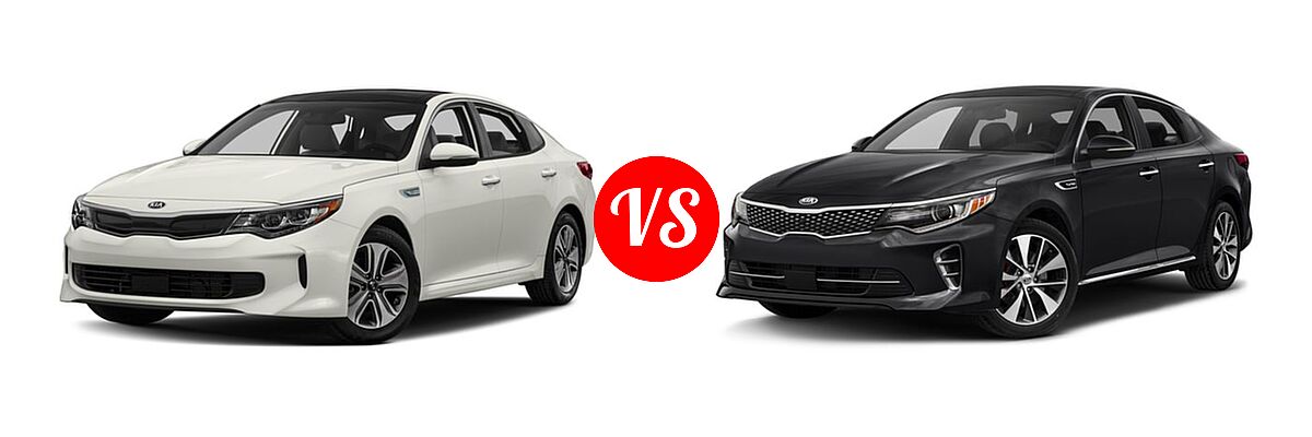 2018 Kia Optima Hybrid Sedan EX / Premium vs. 2018 Kia Optima Sedan SX - Front Left Comparison
