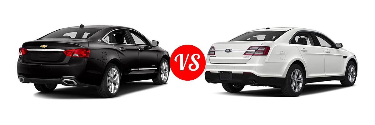 2017 Chevrolet Impala Sedan Premier vs. 2017 Ford Taurus Sedan Limited / SE / SEL - Rear Right Comparison