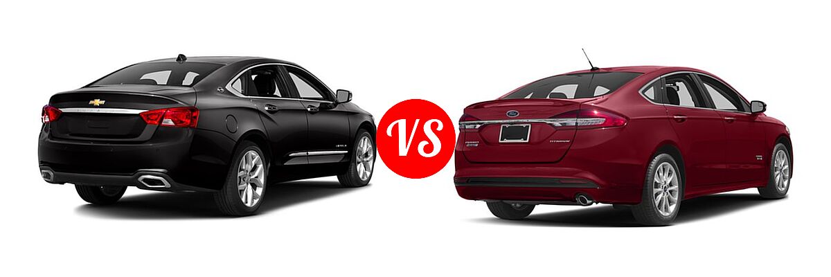 2017 Chevrolet Impala Sedan Premier vs. 2017 Ford Fusion Energi Sedan Titanium - Rear Right Comparison