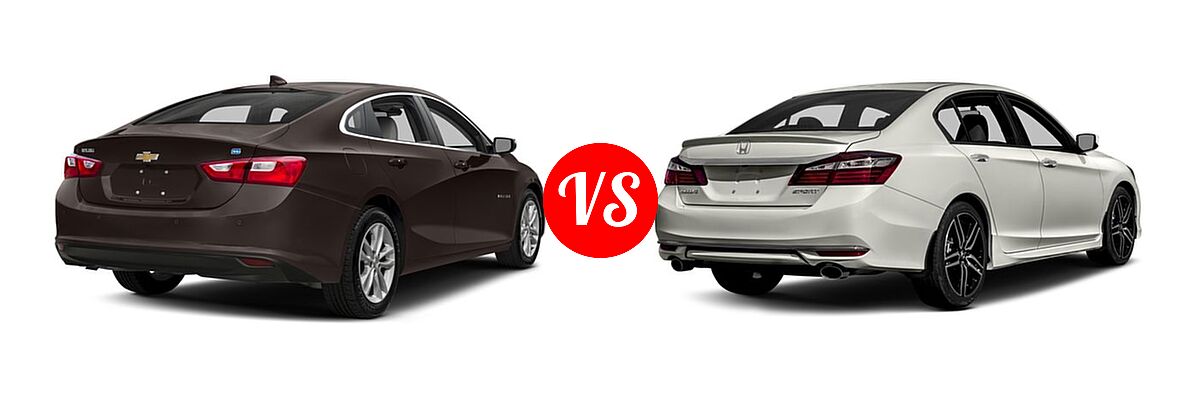 2017 Chevrolet Malibu Sedan Hybrid Hybrid vs. 2017 Honda Accord Sedan Sport - Rear Right Comparison