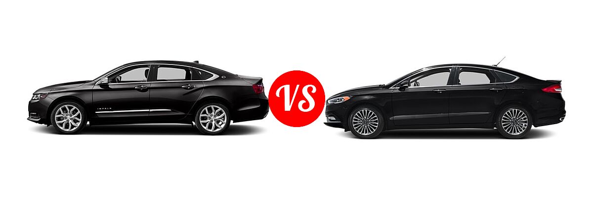 2017 Chevrolet Impala Sedan Premier vs. 2017 Ford Fusion Sedan Titanium - Side Comparison