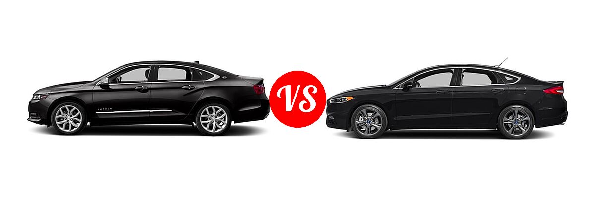 2017 Chevrolet Impala Sedan Premier vs. 2017 Ford Fusion Sedan Sport - Side Comparison