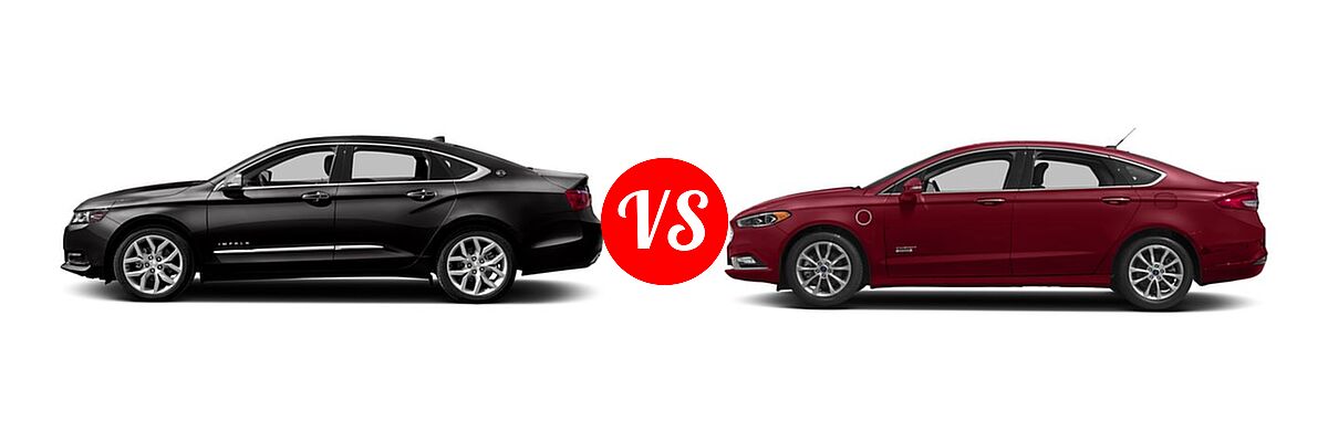2017 Chevrolet Impala Sedan Premier vs. 2017 Ford Fusion Energi Sedan Titanium - Side Comparison