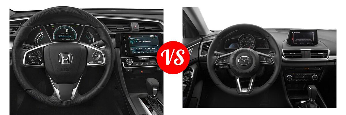 2018 Honda Civic Sedan EX vs. 2018 Mazda 3 Sedan Touring - Dashboard Comparison