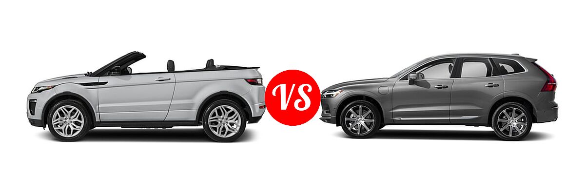 2018 Land Rover Range Rover Evoque SUV HSE Dynamic / SE Dynamic vs. 2018 Volvo XC60 SUV Hybrid Inscription / Momentum / R-Design - Side Comparison