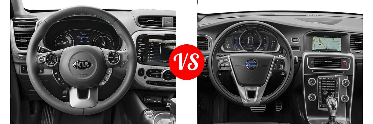2018 Kia Soul EV Wagon EV vs. 2018 Volvo V60 Wagon Dynamic / R-Design Platinum - Dashboard Comparison