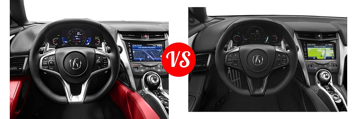 2018 Acura NSX Coupe Coupe vs. 2019 Acura NSX Coupe Hybrid Coupe - Dashboard Comparison