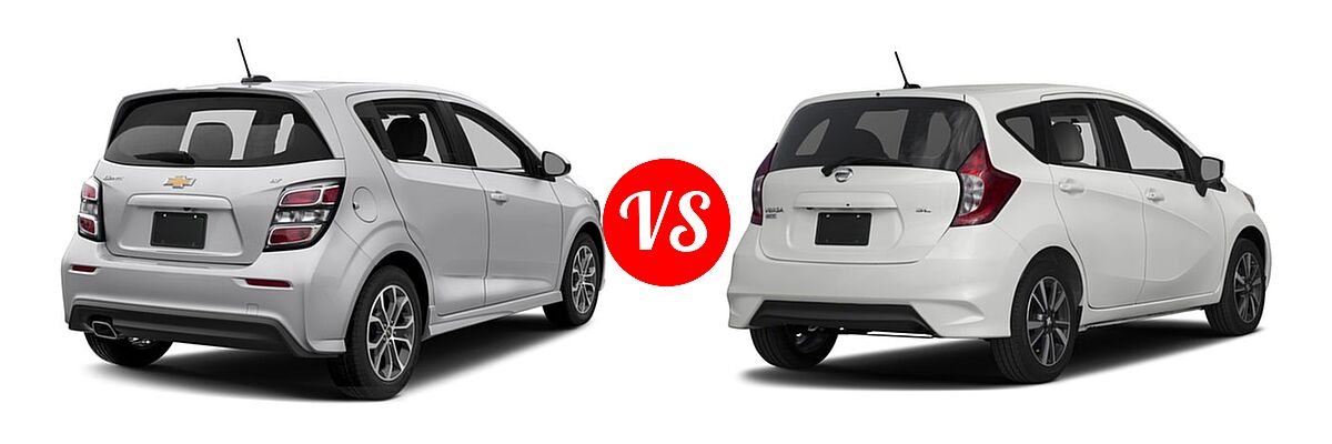 2017 Chevrolet Sonic Hatchback LT / Premier vs. 2017 Nissan Versa Note Hatchback SL - Rear Right Comparison
