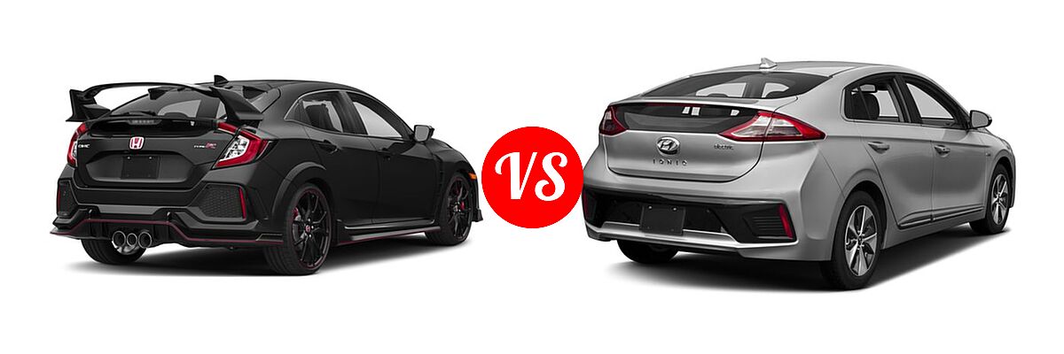 2018 Honda Civic Type R Touring Hatchback Touring vs. 2018 Hyundai Ioniq Electric Hatchback Electric Hatchback / Limited - Rear Right Comparison