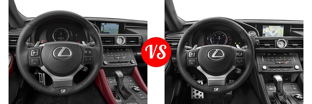 2018 Lexus RC 300 Coupe RC 300 vs. 2018 Lexus RC 350 Coupe RC 350 - Dashboard Comparison