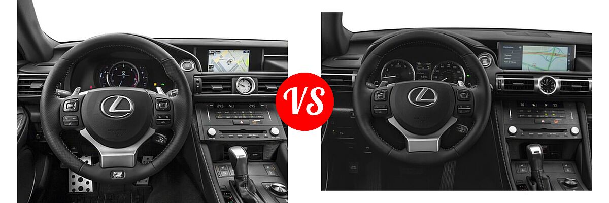 2018 Lexus RC 350 Coupe RC 350 vs. 2020 Lexus RC 350 Coupe RC 350 - Dashboard Comparison