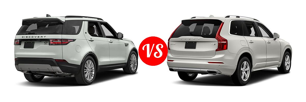 2018 Land Rover Discovery SUV Diesel HSE / HSE Luxury vs. 2018 Volvo XC90 SUV Momentum - Rear Right Comparison