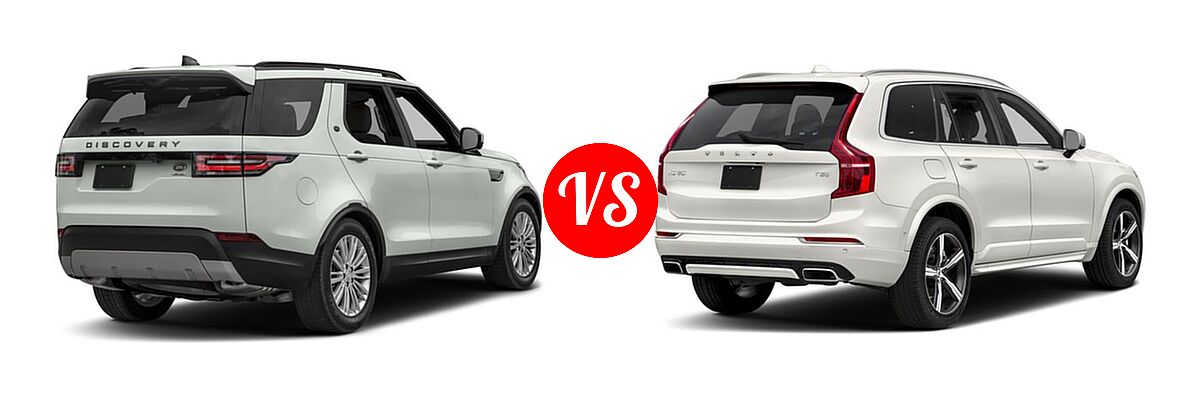 2018 Land Rover Discovery SUV Diesel HSE / HSE Luxury vs. 2018 Volvo XC90 SUV R-Design - Rear Right Comparison