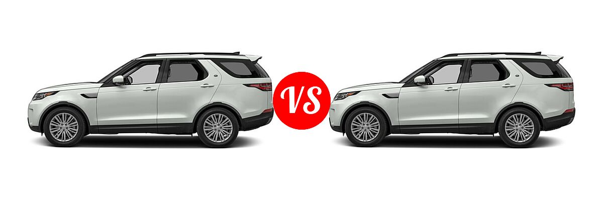 2018 Land Rover Discovery SUV HSE / HSE Luxury / SE vs. 2018 Land Rover Discovery SUV Diesel HSE / HSE Luxury - Side Comparison