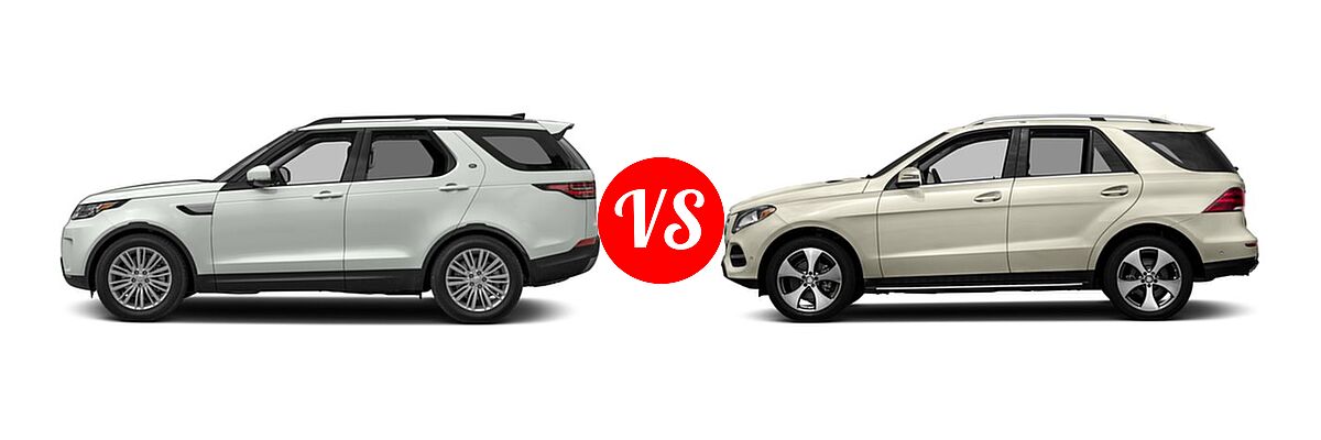 2018 Land Rover Discovery SUV HSE / HSE Luxury / SE vs. 2018 Mercedes-Benz GLE-Class SUV GLE 350 - Side Comparison