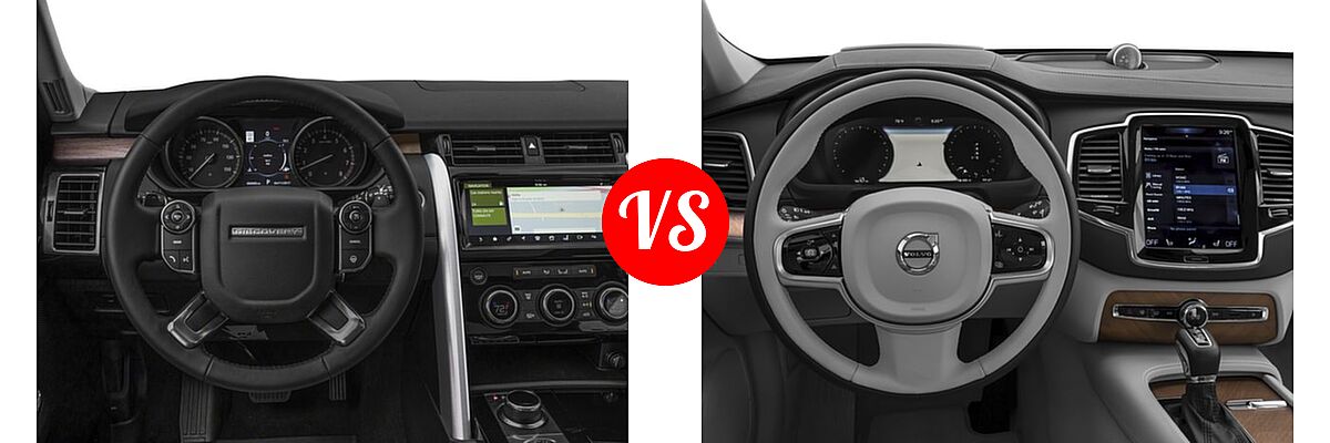 2018 Land Rover Discovery SUV Diesel HSE / HSE Luxury vs. 2018 Volvo XC90 SUV Inscription - Dashboard Comparison