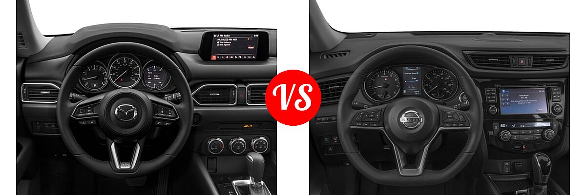 2018 Mazda CX-5 SUV Sport vs. 2018 Nissan Rogue SUV SL - Dashboard Comparison