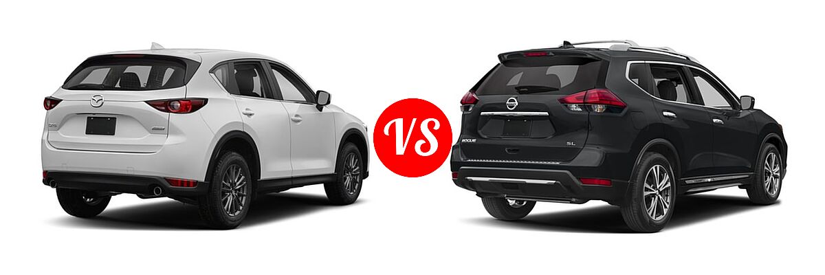 2018 Mazda CX-5 SUV Sport vs. 2018 Nissan Rogue SUV SL - Rear Right Comparison