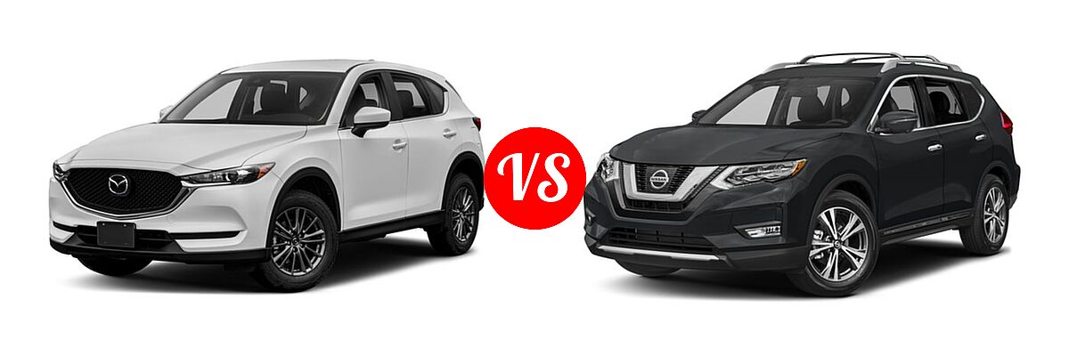 2018 Mazda CX-5 SUV Sport vs. 2018 Nissan Rogue SUV SL - Front Left Comparison