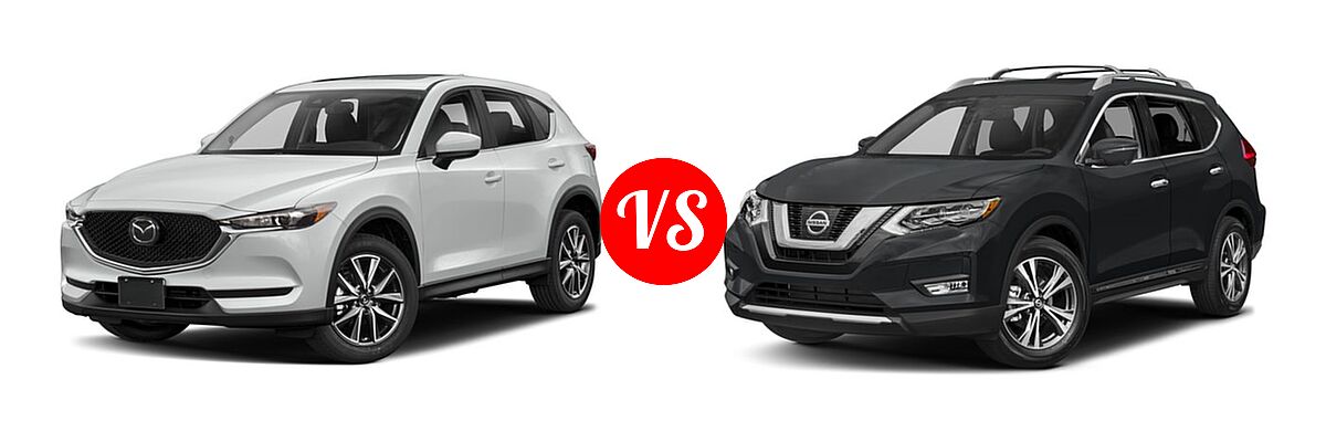 2018 Mazda CX-5 SUV Touring vs. 2018 Nissan Rogue SUV SL - Front Left Comparison