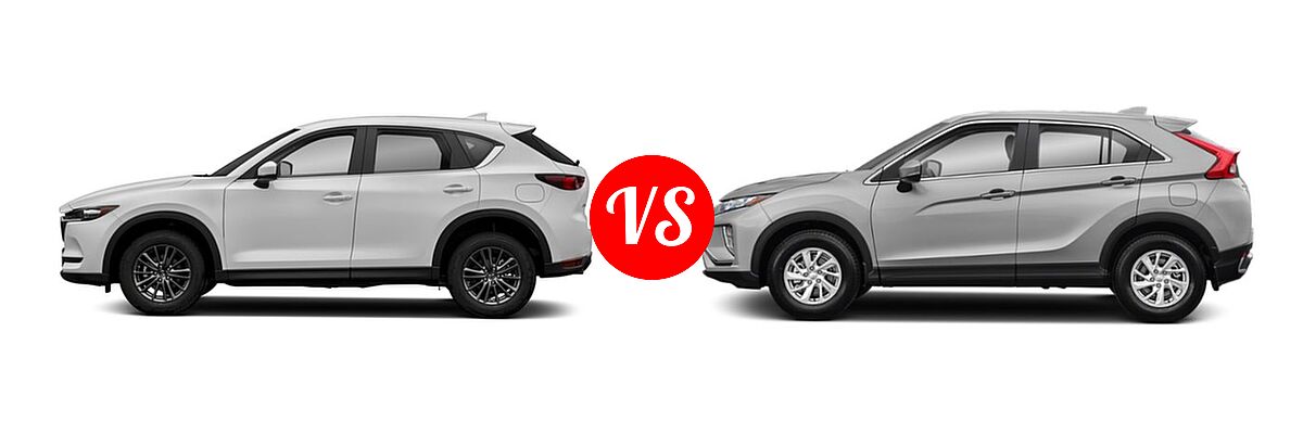 2018 Mazda CX-5 SUV Sport vs. 2018 Mitsubishi Eclipse Cross SUV ES - Side Comparison