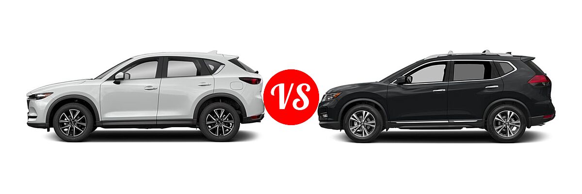 2018 Mazda CX-5 SUV Touring vs. 2018 Nissan Rogue SUV SL - Side Comparison