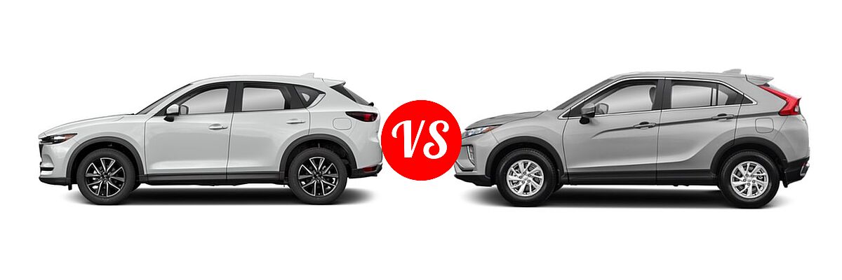 2018 Mazda CX-5 SUV Touring vs. 2018 Mitsubishi Eclipse Cross SUV ES / LE / SE / SEL - Side Comparison