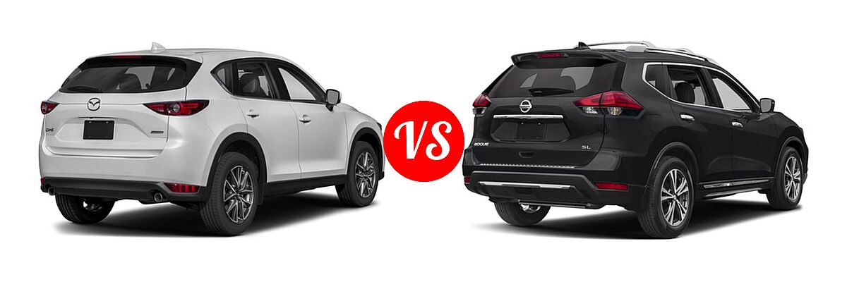 2018 Mazda CX-5 SUV Grand Touring vs. 2018 Nissan Rogue SUV SL - Rear Right Comparison
