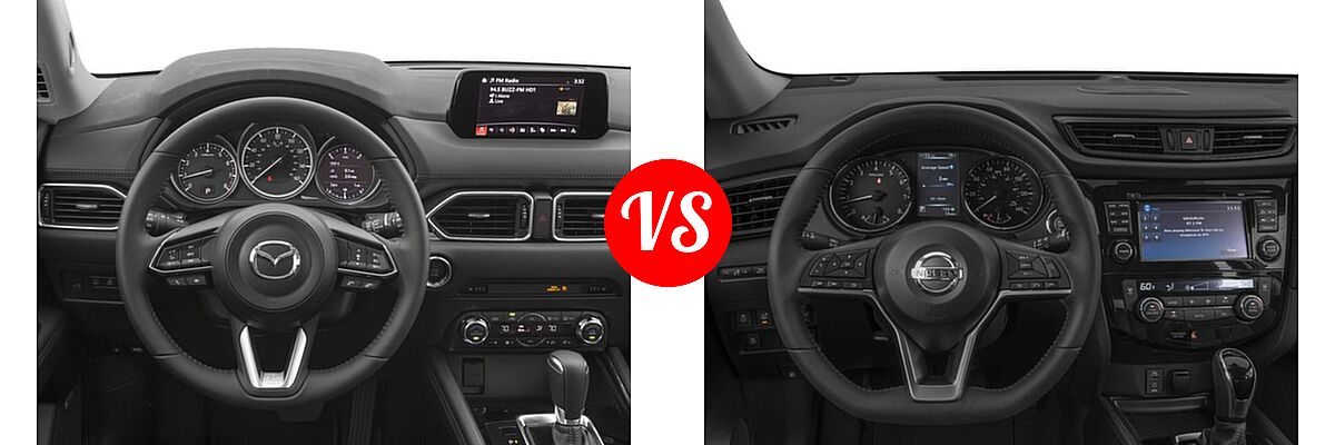 2018 Mazda CX-5 SUV Grand Touring vs. 2018 Nissan Rogue SUV SL - Dashboard Comparison