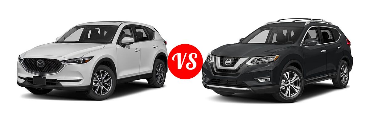 2018 Mazda CX-5 SUV Grand Touring vs. 2018 Nissan Rogue SUV SL - Front Left Comparison