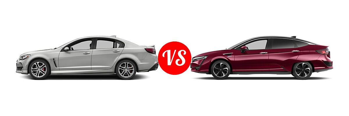 2017 Chevrolet SS Sedan 4dr Sdn vs. 2017 Honda Clarity Sedan Sedan - Side Comparison