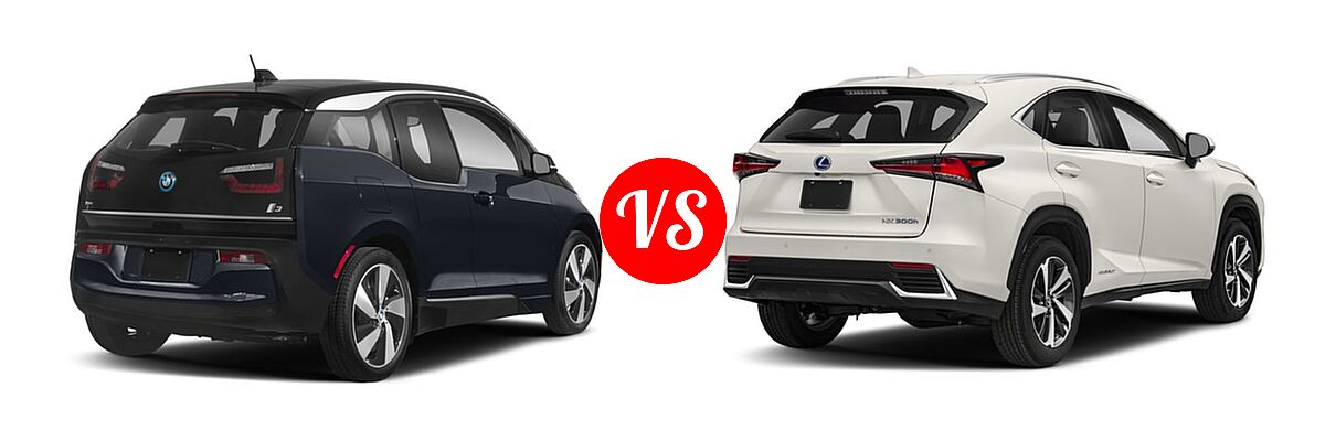 2018 BMW i3 Hatchback 94 Ah w/Range Extender / s vs. 2018 Lexus NX 300h SUV NX 300h - Rear Right Comparison