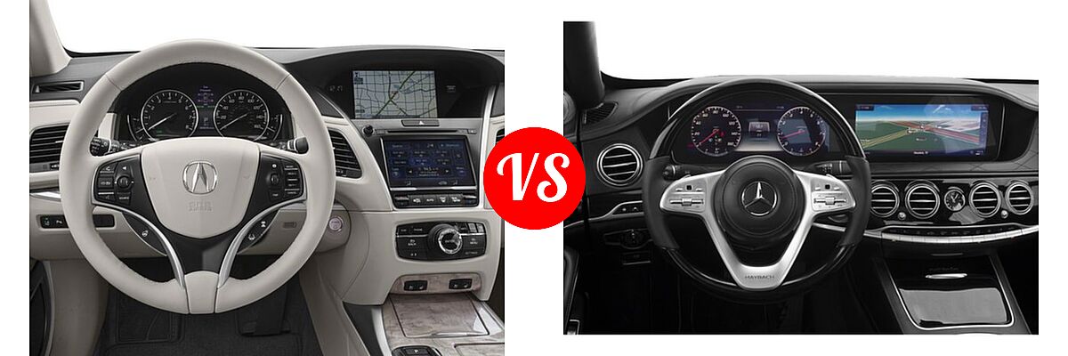 2018 Acura RLX Sedan Hybrid Sport Hybrid w/Advance Pkg vs. 2018 Mercedes-Benz Maybach Sedan Maybach S 560 - Dashboard Comparison