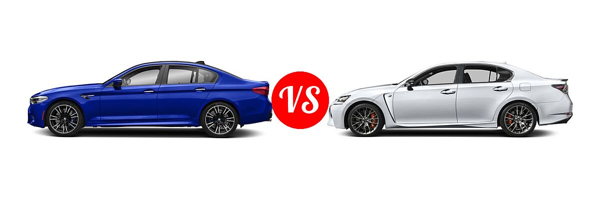 2018 BMW M5 Sedan Sedan vs. 2018 Lexus GS F Sedan RWD - Side Comparison