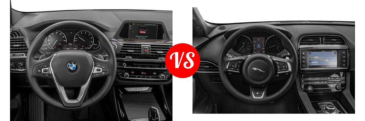 2018 BMW X3 M40i SUV M40i vs. 2018 Jaguar F-PACE SUV 25t R-Sport - Dashboard Comparison