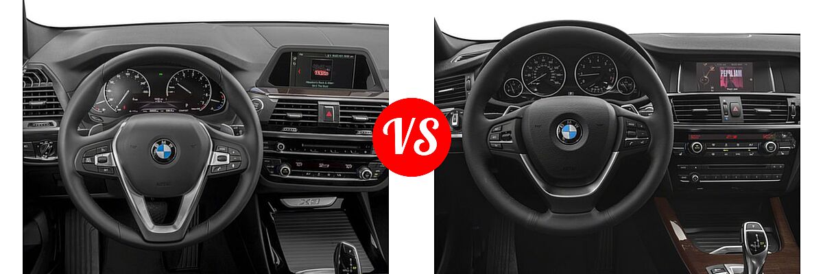 2018 BMW X3 SUV xDrive30i vs. 2018 BMW X4 SUV xDrive28i - Dashboard Comparison