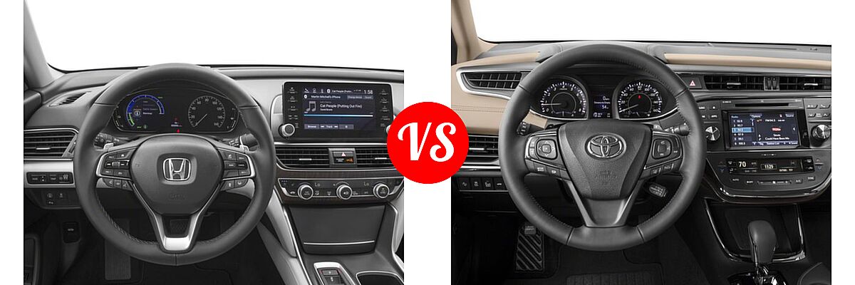 2018 Honda Accord Hybrid Sedan Hybrid Touring vs. 2018 Toyota Avalon Sedan Limited - Dashboard Comparison