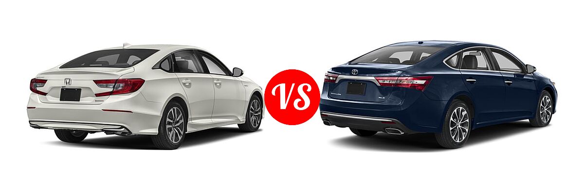 2018 Honda Accord Hybrid Sedan Hybrid Sedan vs. 2018 Toyota Avalon Sedan Touring / XLE / XLE Plus / XLE Premium - Rear Right Comparison