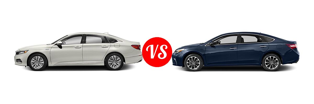 2018 Honda Accord Hybrid Sedan Hybrid Touring vs. 2018 Toyota Avalon Sedan Touring / XLE / XLE Plus / XLE Premium - Side Comparison