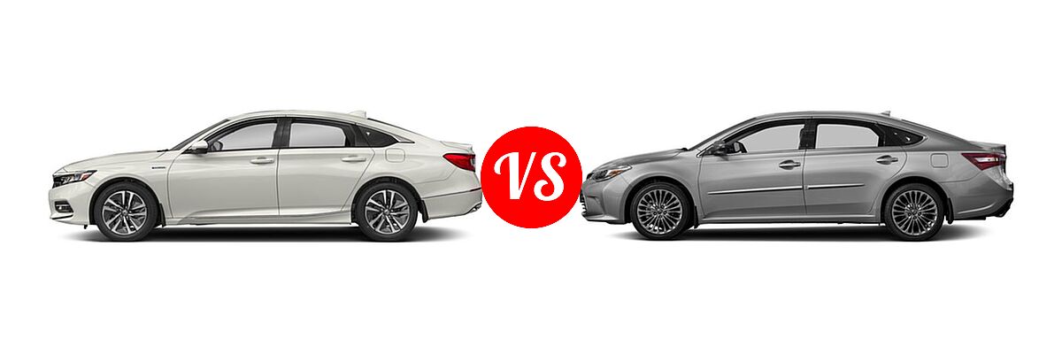 2018 Honda Accord Hybrid Sedan Hybrid EX / EX-L / EX-L w/Navi vs. 2018 Toyota Avalon Sedan Limited - Side Comparison